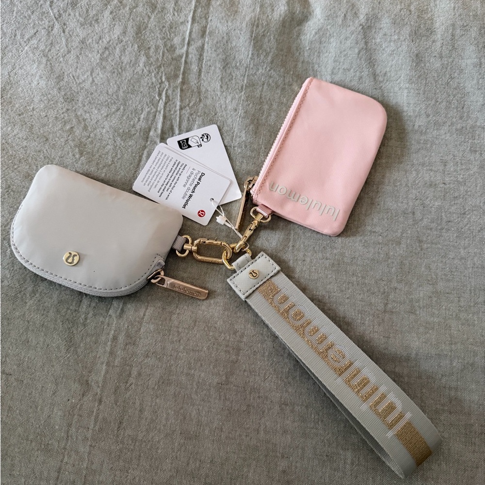 lululemon athletica Pink and Gray Key & Card Holders
